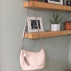 Pale pink crossbody purse